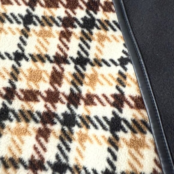 Rachel Roy biscotti and black plaid houndstooth belted wrap vest, S - Picture 7 of 9